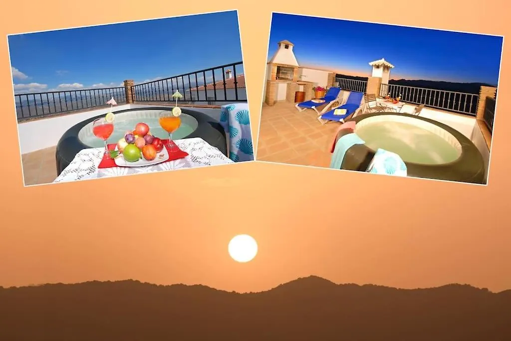 Casa Jose Comares -Beautiful Village House- Jacuzzi Included-Views-Bbq-Aircon-Wifi Spain